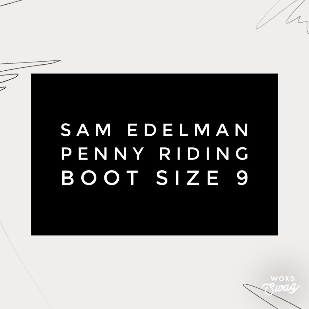Sam Edelman Penny Riding Boots in Black